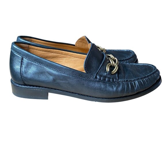 Sezane Vicky Leather Loafers in Smooth Black. Size 39 - Picture 5 of 11